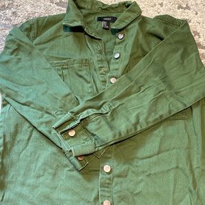 Combat green jean jacket